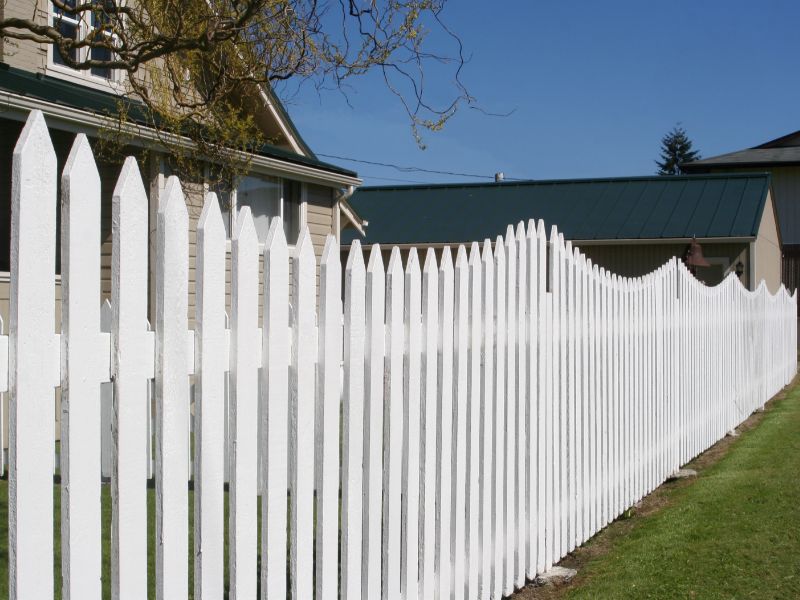 Fence marking property boundary for a survey in Miami